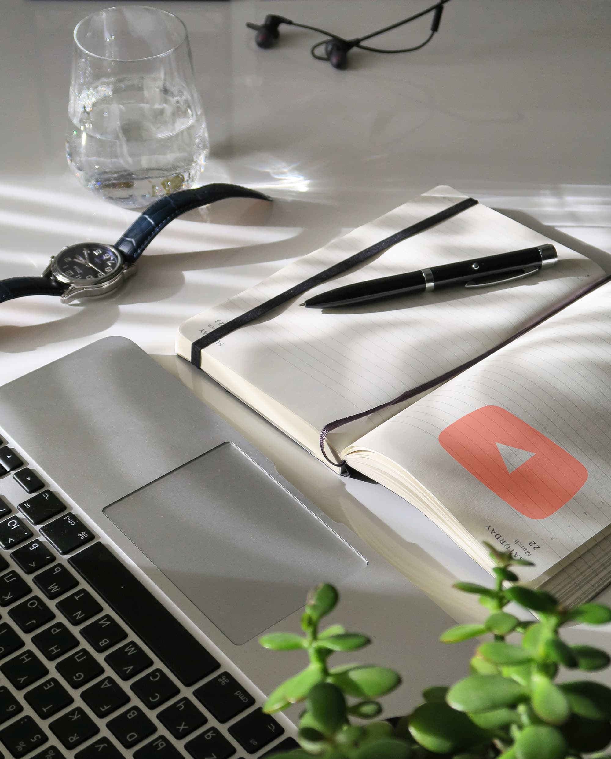 A book aside a computer